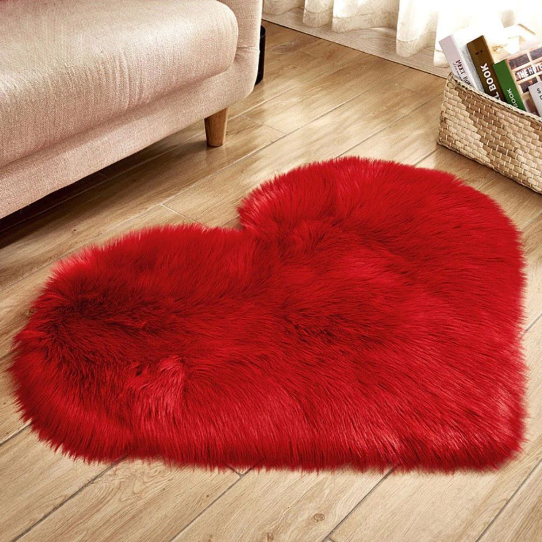 Alfombra forma de Corazón Roja | LA CASA DE ALADIN | Los Mejores Precios en alfombras. en España